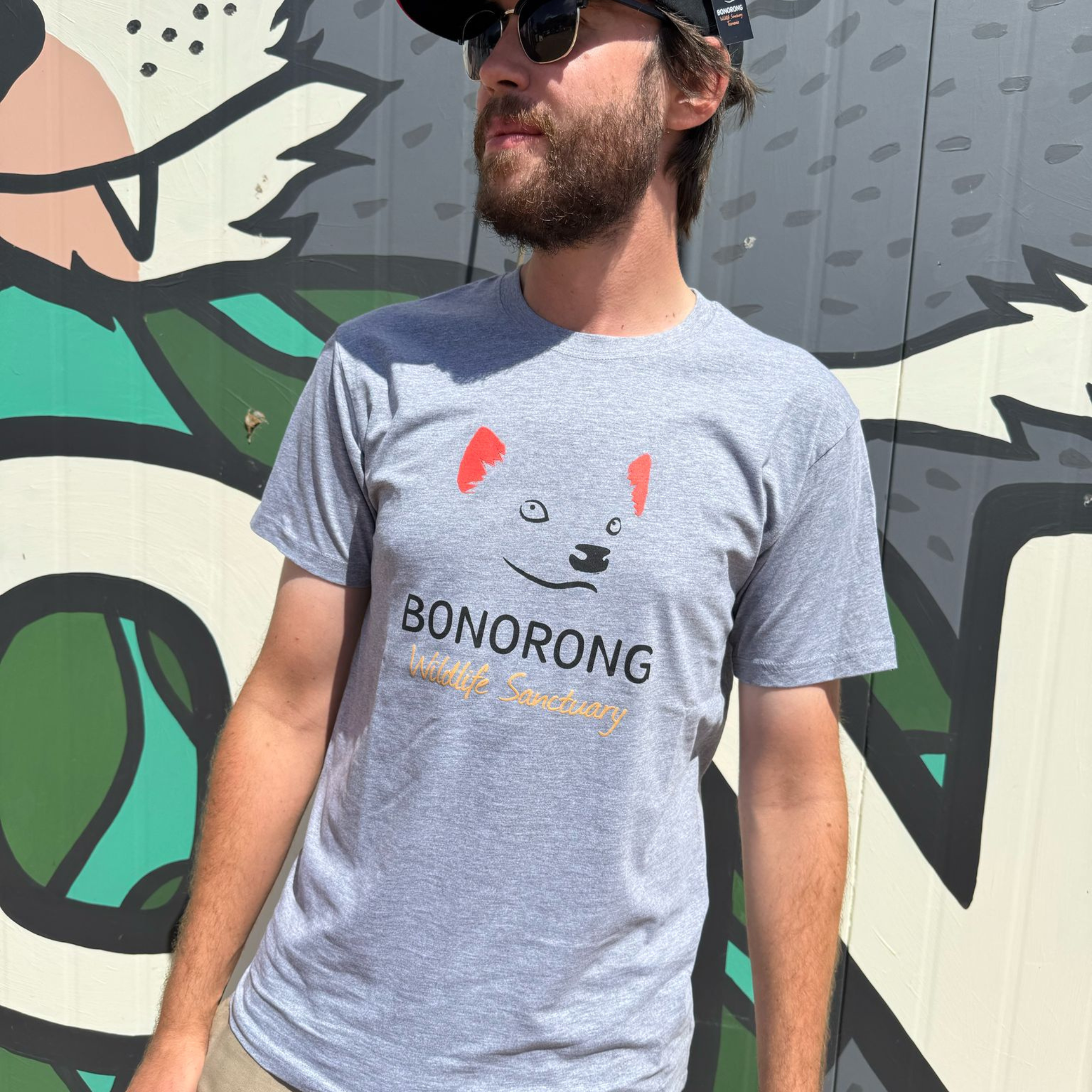 Bonorong retail merchandise worn by a team member