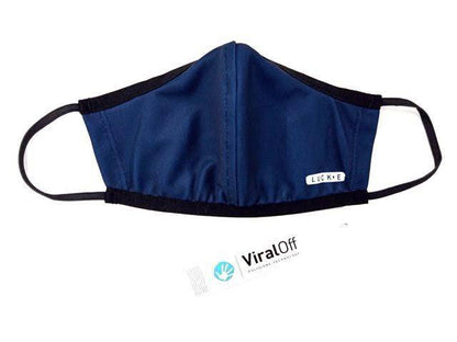 LUCKEFit™ Travel Face Masks | Award-Winning ViralOff® | NZ Helix+ Filter | Deep Blue LUCK•E