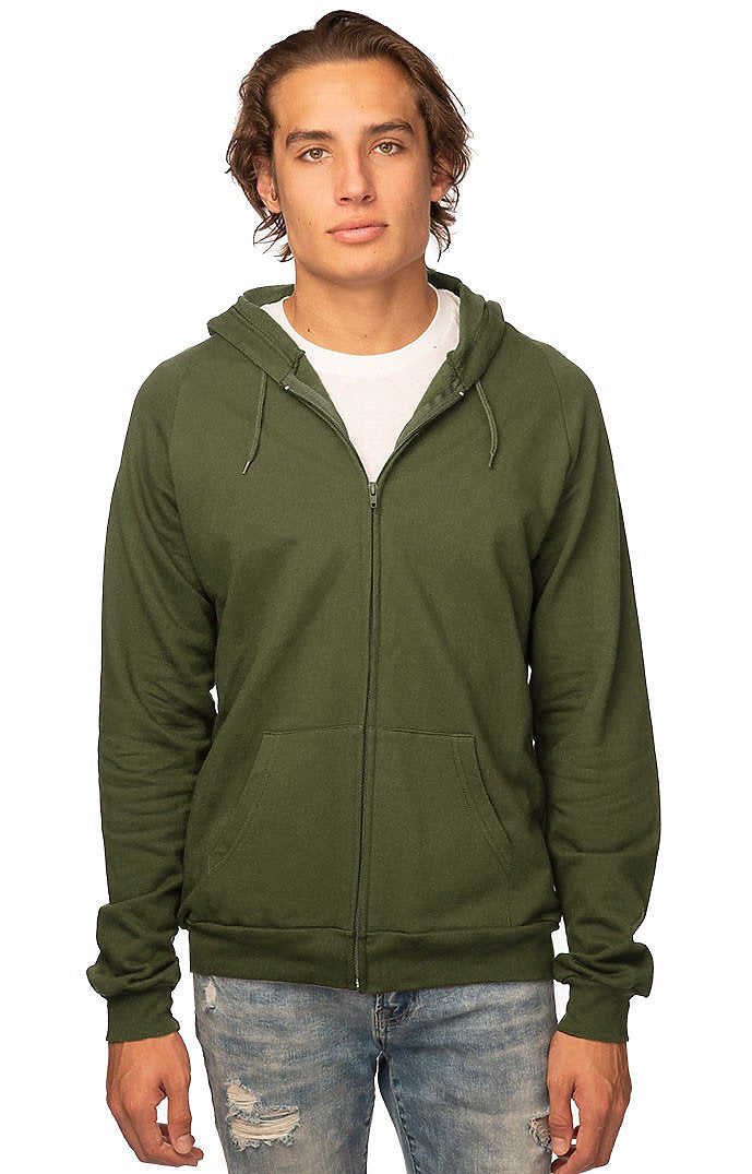 Full Zip Organic Hoodie Royal Apparel