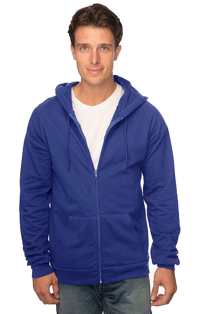 Full Zip Organic Hoodie Royal Apparel
