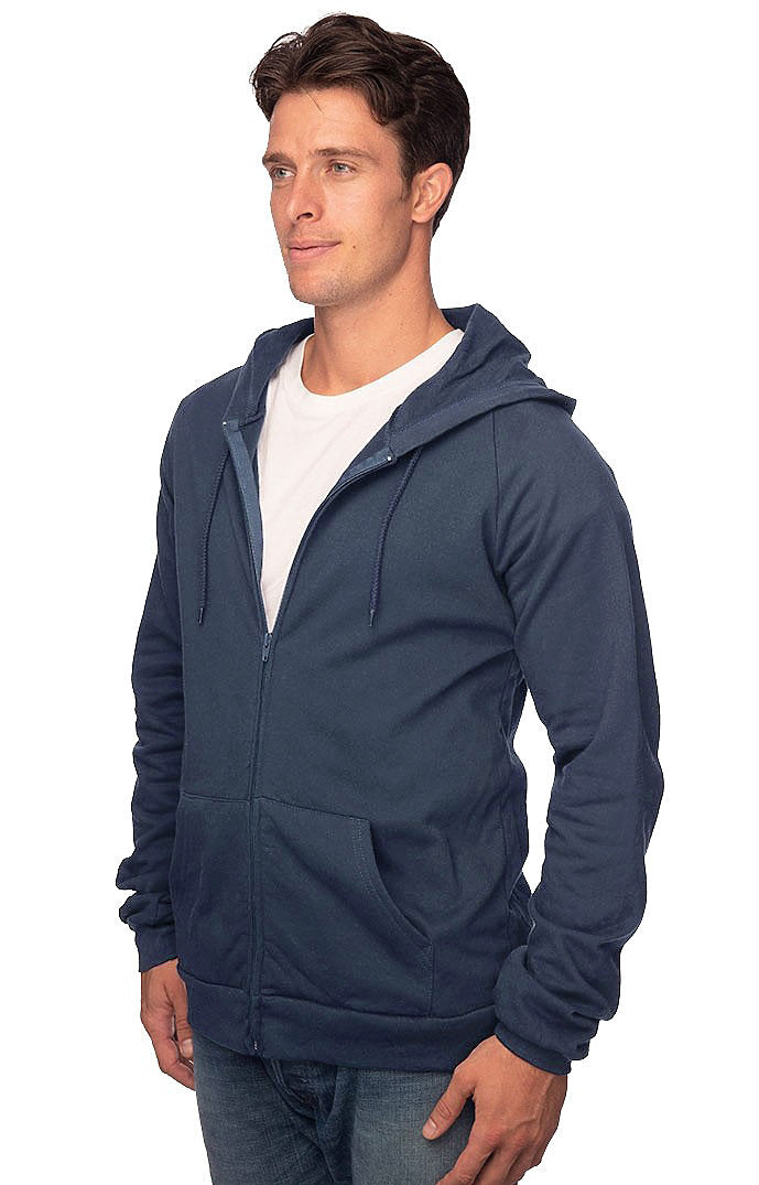 Full Zip Organic Hoodie Royal Apparel
