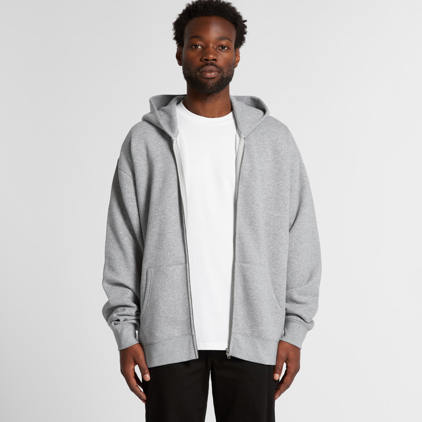 Mens Relaxed Zip Hoodie | Recycled Polyester AS Colour