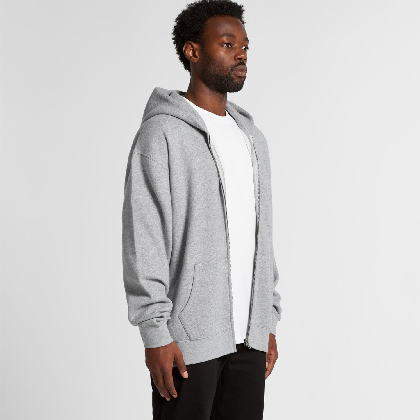 Mens Relaxed Zip Hoodie | Recycled Polyester AS Colour