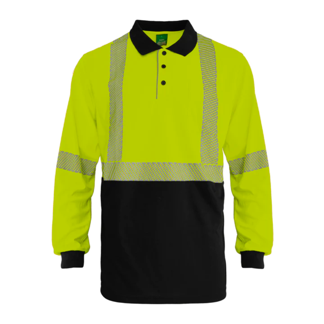 Hi Vis Recycled Day/Night Long Sleeve Polo Result