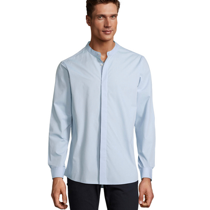 Men's Mandarine Collar Shirt - Organic Blend Sol's