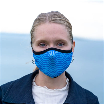 LUCKEFit Travel Face Masks | Award-Winning ViralOff® | NZ Helix+ Filter | Wave LUCKE