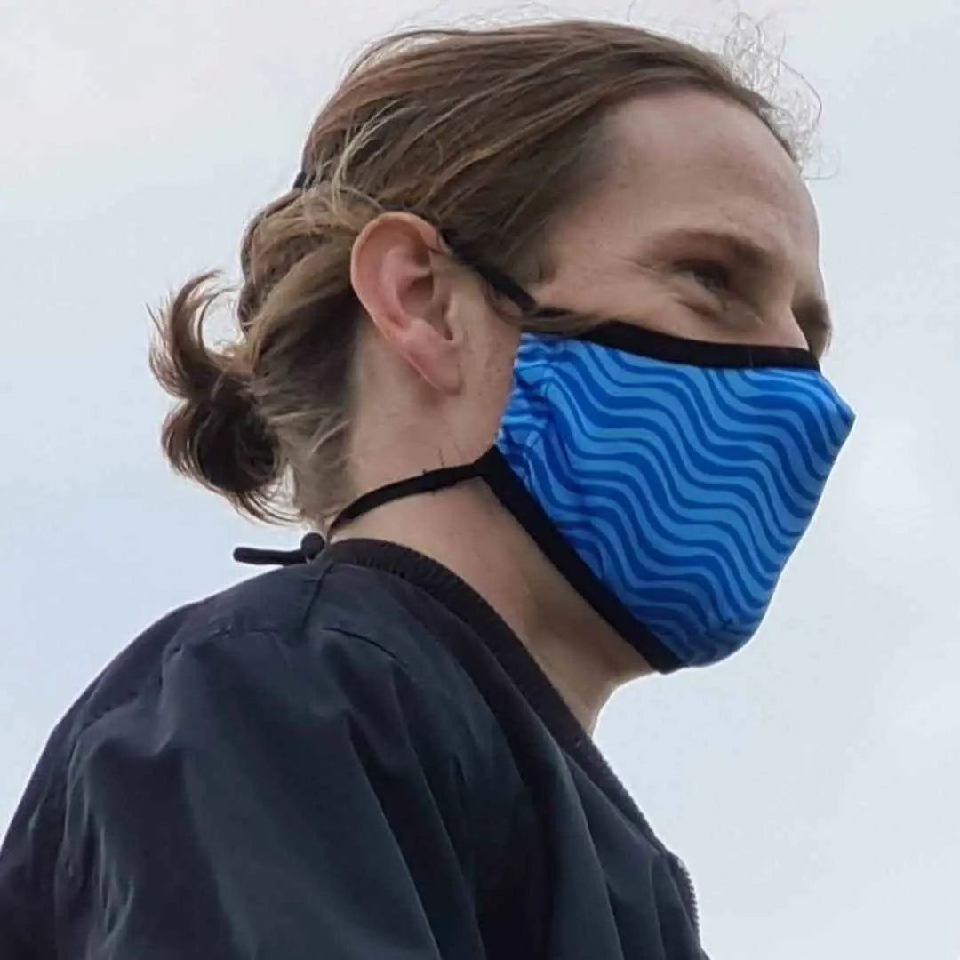 LUCKEFit Travel Face Masks | Award-Winning ViralOff® | NZ Helix+ Filter | Wave LUCKE