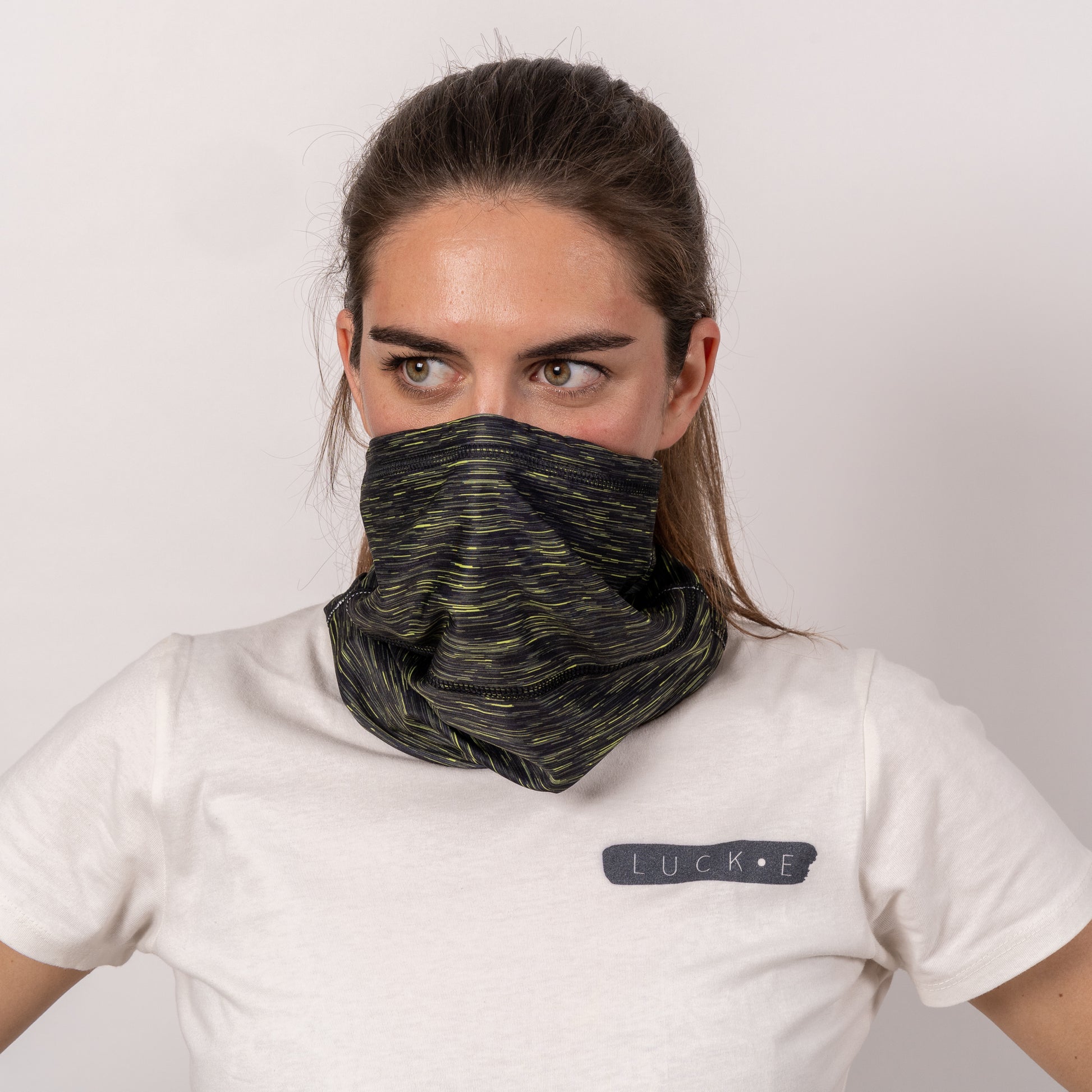 LUCKEgo™ | With Built-in 3 layer Mask | Heiq Technology | Lime LUCK•E