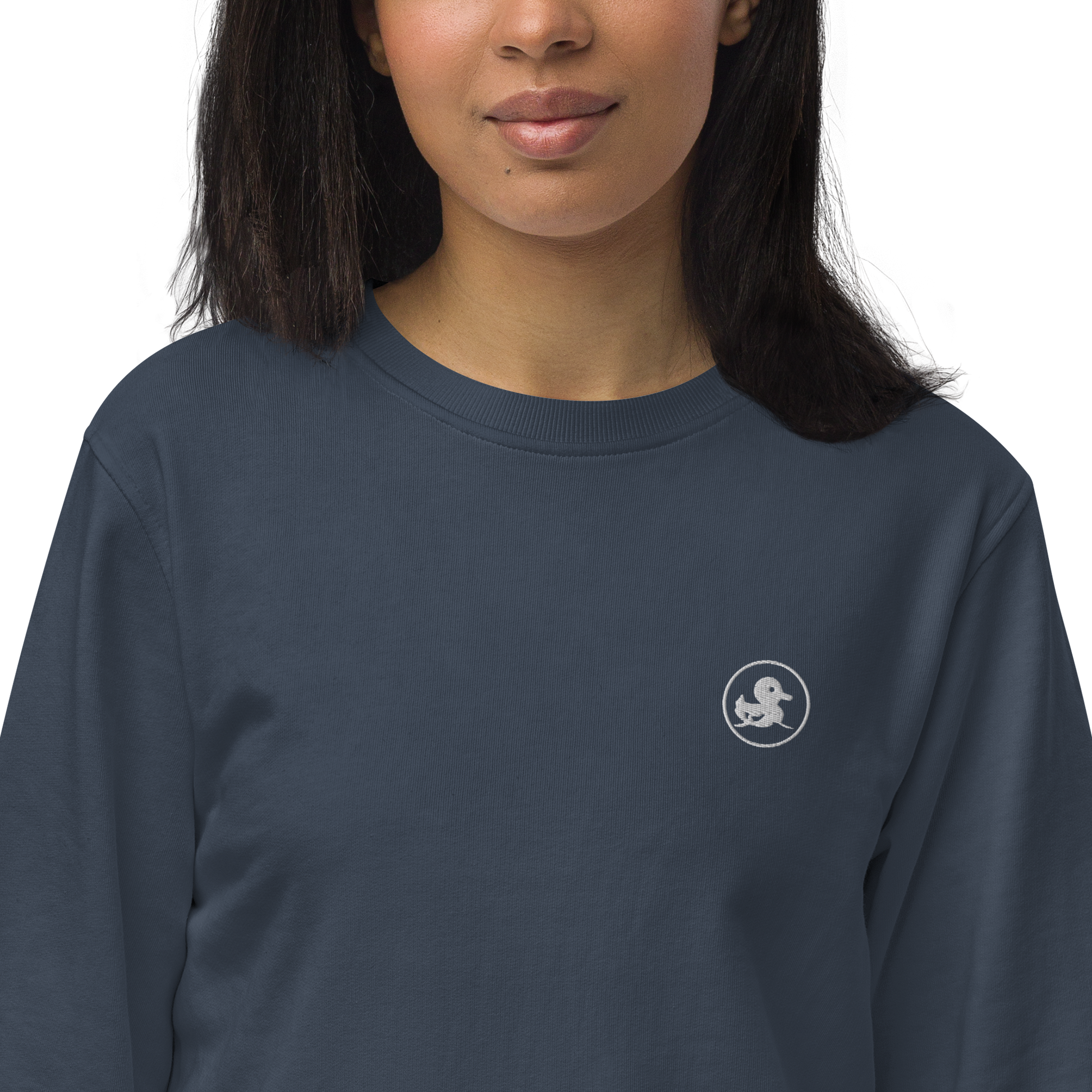 LUCKE Duck Sweatshirt | 80% Organic Cotton 20% RPET | Navy LUCK•E