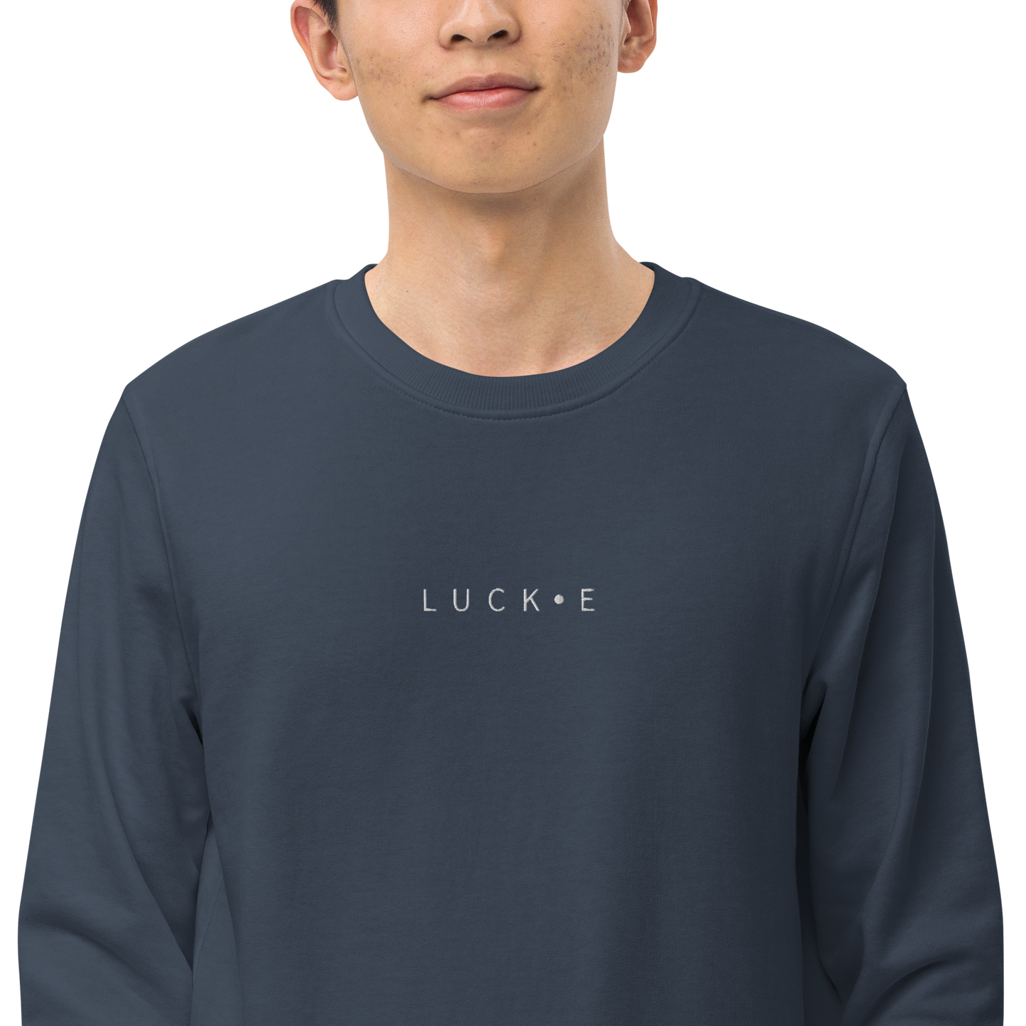 LUCKE Staple Sweatshirt | 80% Organic Cotton 20% RPET | Navy LUCK•E