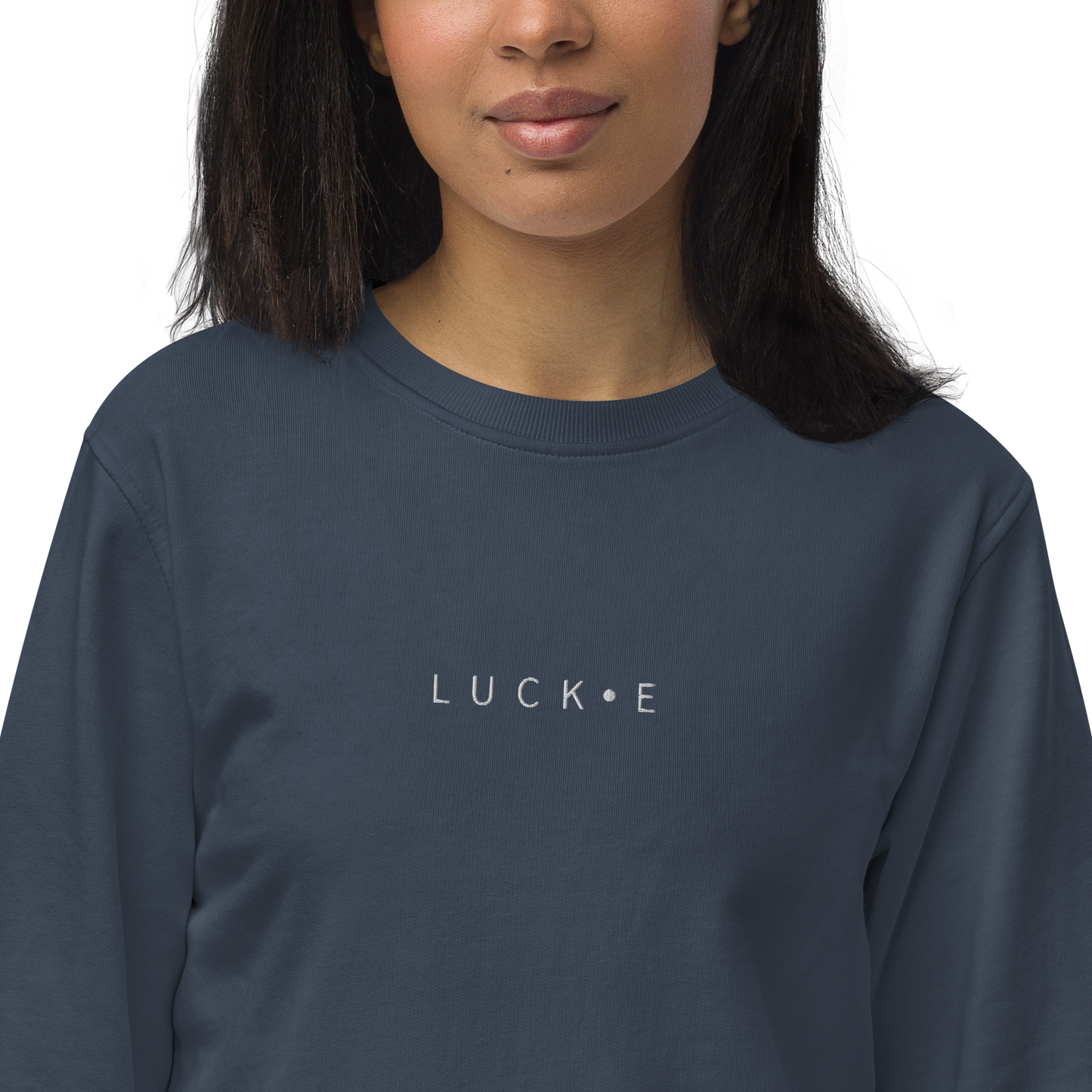 LUCKE Staple Sweatshirt | 80% Organic Cotton 20% RPET | Navy LUCK•E