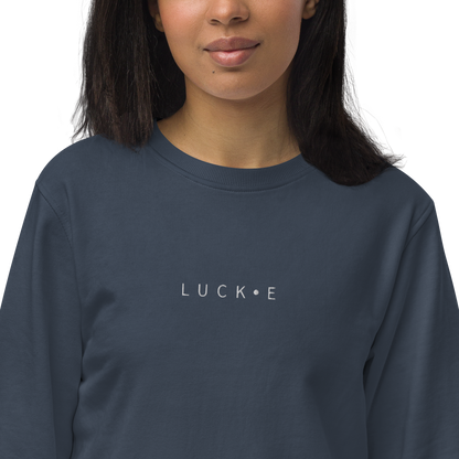 LUCKE Staple Sweatshirt | 80% Organic Cotton 20% RPET | Navy LUCK•E